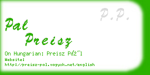 pal preisz business card